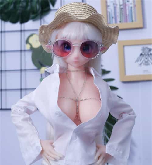 2.6kg 全硅胶材质 MOZU 63cm 雪儿(Xueer) 肌色＆眼球色＆メイク＆ウィッグ＆衣装は宣材写真と同じ 小型で軽量化で収納しやい 使いやすい
