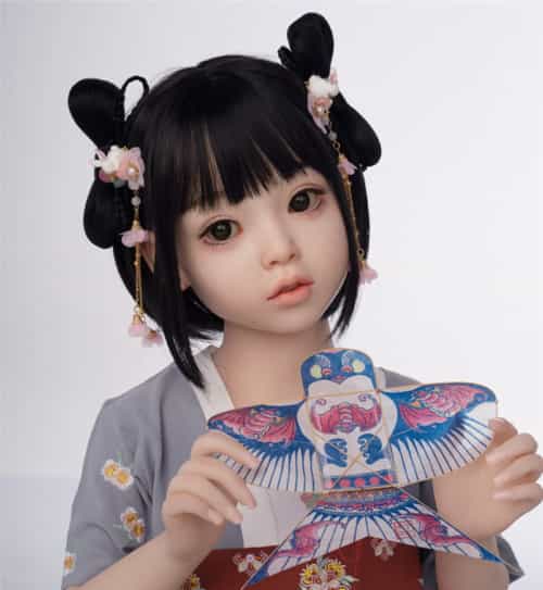 GB58头部 110cm 平胸 シリコン製娃娃头+TPE身体 实体娃娃 AXB Doll
