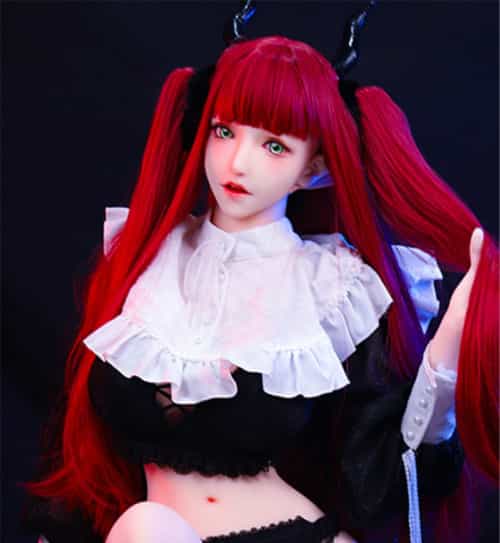 高級TPE製 163cm H-CUP 小兹(Xiaoyou)#娃娃头 实体娃娃 体重35kg 肌色&眼球色&メイクは宣材写真と同じ